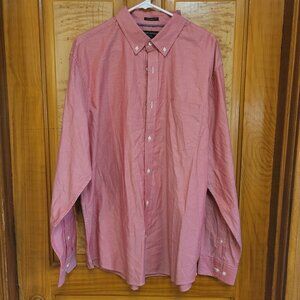 Banana Republic Men's Untucked Fit Oxford Shirt Red Salmon XXL